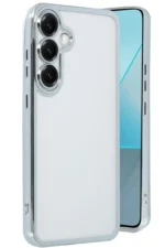 Uray store Samsung Galaxy S25 Plus Kılıf Razer Lensli Silikon - Gümüş