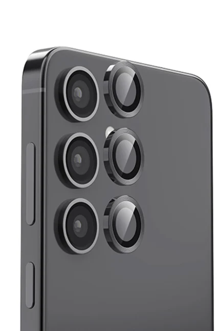 Uray store Samsung Galaxy S25 Raze Metal Kamera Lens - Siyah
