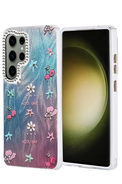 Uray store Samsung Galaxy S25 Ultra Kılıf Blade Aynalı Desenli Kapak - Desen 4