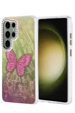 Uray store Samsung Galaxy S25 Ultra Kılıf Blade Aynalı Desenli Kapak - Desen 5
