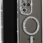 Uray store Samsung Galaxy S25 Ultra Kılıf Joke Simli Magneticsafe Kılıf - Siyah