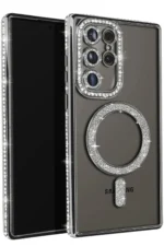 Uray store Samsung Galaxy S25 Ultra Kılıf Joke Simli Magneticsafe Kılıf - Siyah