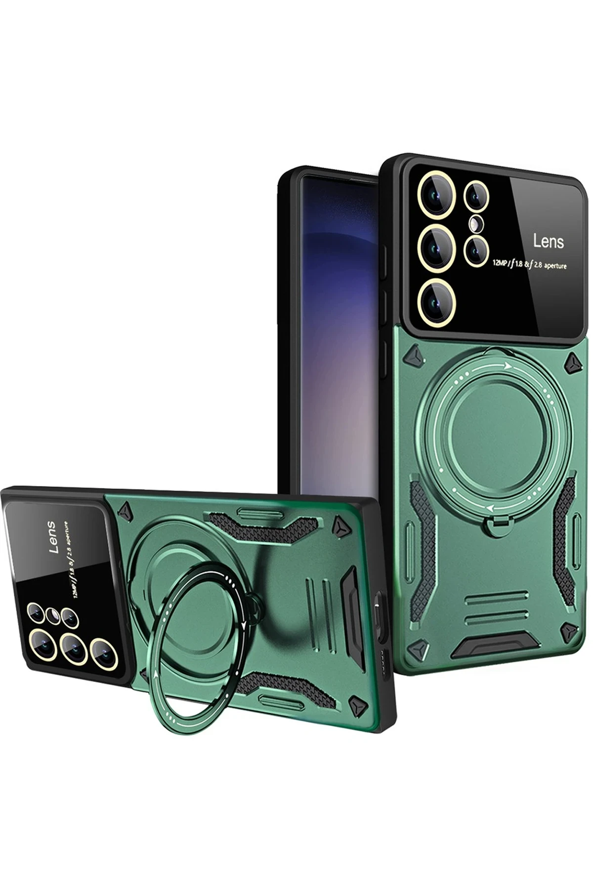 newface-samsung-galaxy-s25-ultra-kilif-joy-lens-standli-kapak-koyu-yesil-default Uray store Samsung Galaxy S25 Ultra Kılıf Joy Lens Standlı Kapak - Koyu Yeşil - Görsel 1