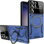 Uray store Samsung Galaxy S25 Ultra Kılıf Joy Lens Standlı Kapak - Lacivert