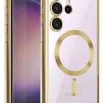 Uray store Samsung Galaxy S25 Ultra Kılıf Kross Magneticsafe Kapak - Gold