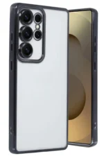 Uray store Samsung Galaxy S25 Ultra Kılıf Razer Lensli Silikon - Siyah