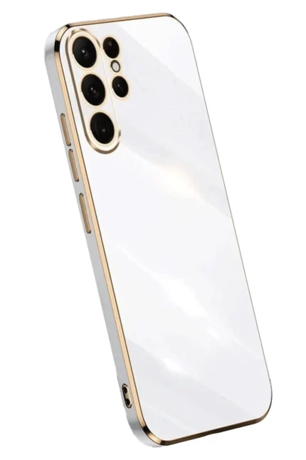Uray store Samsung Galaxy S25 Ultra Kılıf Volet Silikon - Beyaz