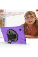 Uray store Samsung Galaxy T220 Tab A7 Lite 8.7 Kılıf Amazing Tablet Kapak - Mor - Görsel 3