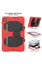 Uray store Samsung Galaxy T500 Tab A7 10.4 Kılıf Griffin Tablet Kapak - Kırmızı - Görsel 4