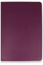Uray store Samsung Galaxy T560 Tab E 9.7 Kılıf 360 Tablet Deri Kılıf - Mürdüm - Görsel 3