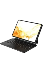 Uray store Samsung Galaxy T737 Tab S7 FE 12.4 Kılıf Eternal Ledli Klavyeli Tablet Kılıfı - Siyah - Görsel 3