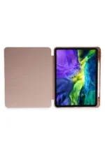 Uray store Samsung Galaxy T737 Tab S7 FE 12.4 Kılıf Kalemlikli Mars Tablet Kılıfı - Rose Gold - Görsel 5