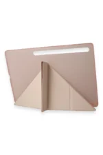 Uray store Samsung Galaxy Tab A9 Kılıf Kalemlikli Mars Tablet Kılıfı - Rose Gold - Görsel 3