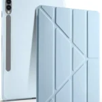 Uray store Samsung Galaxy X510 Tab S9 FE 11 Kılıf Kalemlikli Mars Tablet Kılıfı - Mavi