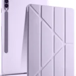 Uray store Samsung Galaxy X610 Tab S9 FE Plus 12.4 Kılıf Kalemlikli Mars Tablet Kılıfı - Lila