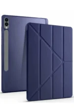 Uray store Samsung Galaxy X610 Tab S9 FE Plus 12.4 Kılıf Kalemlikli Mars Tablet Kılıfı - Lacivert