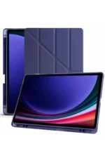 Uray store Samsung Galaxy X610 Tab S9 FE Plus 12.4 Kılıf Kalemlikli Mars Tablet Kılıfı - Lacivert - Görsel 4
