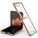Uray store Samsung Galaxy Z Flip 4 Kılıf Fold Element Kapak - Gold