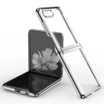 Uray store Samsung Galaxy Z Flip 4 Kılıf Fold Element Kapak - Gümüş