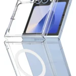 Uray store Samsung Galaxy Z Flip 6 Kılıf Magneticsafe Şeffaf Silikon - Şeffaf
