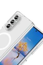 Uray store Samsung Galaxy Z Fold 7 Kılıf Magneticsafe Şeffaf Silikon - Şeffaf - Görsel 2