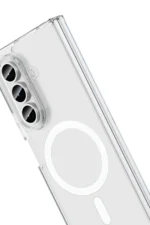 Uray store Samsung Galaxy Z Fold 7 Kılıf Magneticsafe Şeffaf Silikon - Şeffaf - Görsel 5