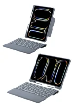 Uray store Apple T5507D iPad Pro 11 (2022) Kılıf Palermo Ledli Klavyeli Standlı Tablet Kılıfı - Siyah - Görsel 5