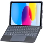 Uray store Apple T5508D iPad 2022 10.9 (10.Nesil) Kılıf Palermo Ledli Klavyeli Standlı Tablet Kılıfı - Siyah