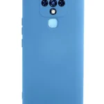 Uray store Tecno Camon 16 Kılıf Nano içi Kadife Silikon - Mavi