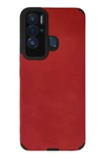 Uray store Tecno Pova Neo Kılıf Loop Deri Silikon - Kırmızı