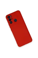 Uray store Tecno Pova Neo Kılıf Nano içi Kadife Silikon - Kırmızı - Görsel 3