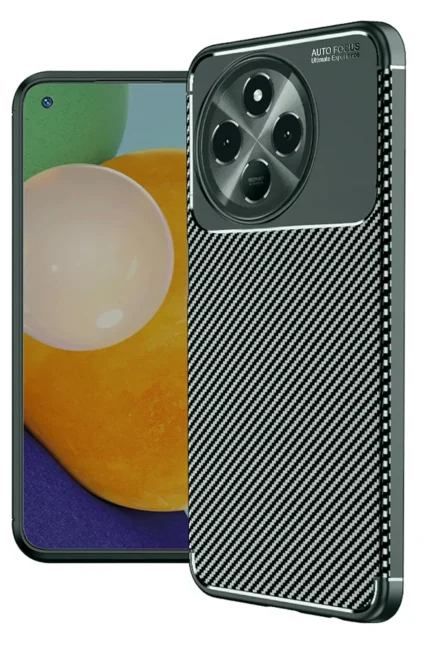 Uray store Tecno Spark 30 Pro Kılıf Auto Focus Karbon Kapak - Koyu Yeşil