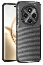 Uray store Tecno Spark 30C Kılıf Auto Focus Karbon Kapak - Siyah