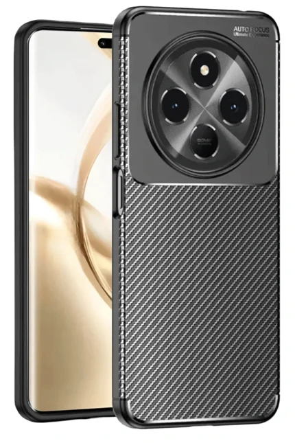Uray store Tecno Spark 30C Kılıf Auto Focus Karbon Kapak - Siyah