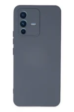 Uray store Vivo V23 5G Kılıf Nano içi Kadife Silikon - Gri