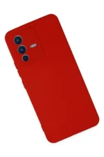 Uray store Vivo V23 5G Kılıf Nano içi Kadife Silikon - Kırmızı - Görsel 2