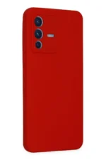 Uray store Vivo V23 5G Kılıf Nano içi Kadife Silikon - Kırmızı - Görsel 3