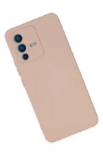 Uray store Vivo V23 5G Kılıf Nano içi Kadife Silikon - Pudra - Görsel 2