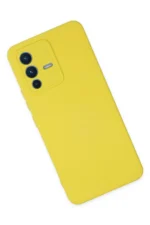 Uray store Vivo V23 5G Kılıf Nano içi Kadife Silikon - Sarı - Görsel 2