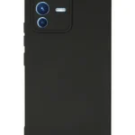 Uray store Vivo V23 5G Kılıf Nano içi Kadife Silikon - Siyah