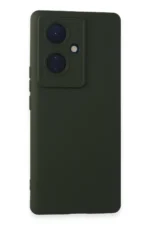 Uray store Vivo V29 Lite Kılıf Nano içi Kadife Silikon - Koyu Yeşil