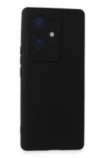 Uray store Vivo V29 Lite Kılıf Nano içi Kadife Silikon - Siyah