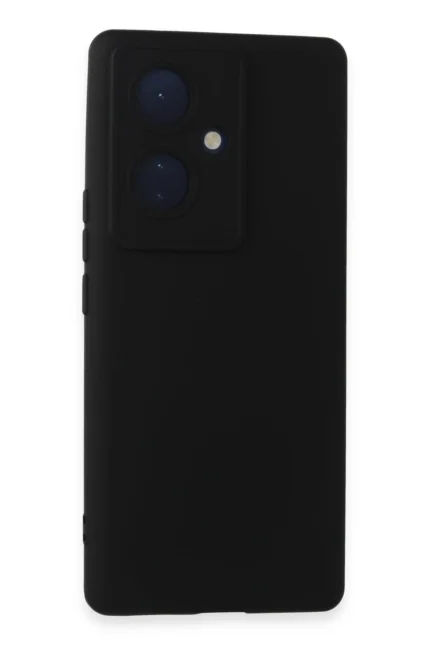 Uray store Vivo V29 Lite Kılıf Nano içi Kadife Silikon - Siyah