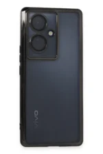 Uray store Vivo V29 Lite Kılıf Razer Lensli Silikon - Siyah