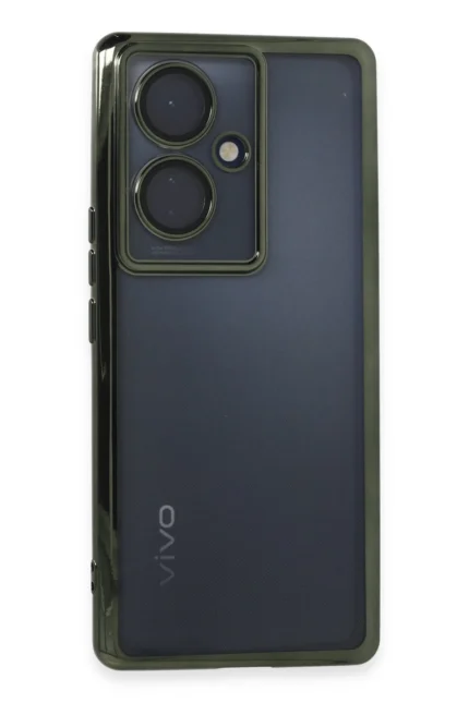 Uray store Vivo V29 Lite Kılıf Razer Lensli Silikon - Yeşil