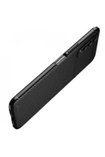 Uray store Vivo Y11S Kılıf Auto Focus Karbon Kapak - Kahverengi - Görsel 3