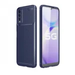 Uray store Vivo Y11S Kılıf Auto Focus Karbon Kapak - Lacivert