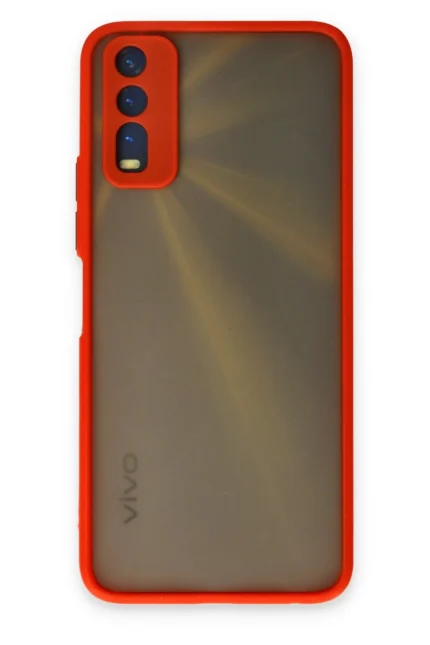 Uray store Vivo Y11S Kılıf Montreal Silikon Kapak - Kırmızı
