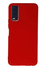 Uray store Vivo Y11S Kılıf Nano içi Kadife Silikon - Kırmızı