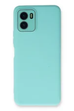 Uray store Vivo Y15S Kılıf Lansman Glass Kapak - Turkuaz